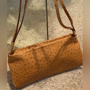 Elegant Francobiasia  Tan Ostrich Leather Women's Bag